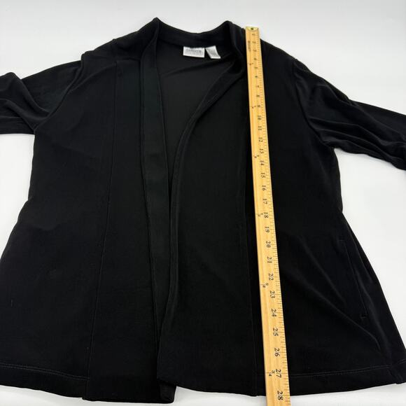 CHICO'S Traveler Open Cardigan Size 3 / US XL Slinky Wrinkle Free Short Sleeve - Picture 7 of 8